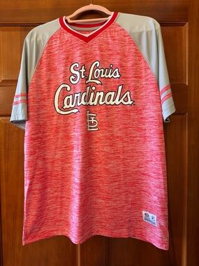 St. Louis Cardinals Red Short Sleeve Raglan Tee